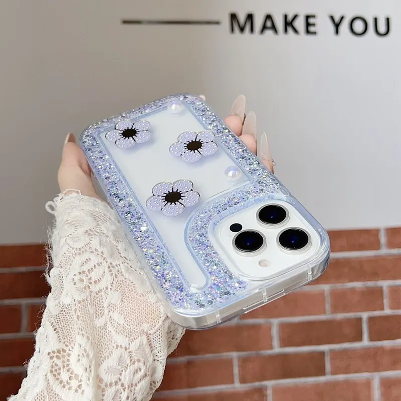 BEENTRYS Glitter Floreale Custodia per Xiaomi Redmi Note 10 Pro 4G,Bling Brillantini Fiori Disegni Donne e Ragazze Slim Morbido Silicone TPU Antiurto Protettiva Case(S202-Viola
