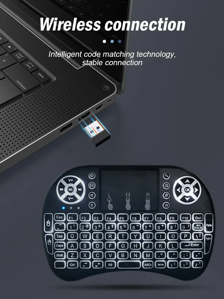 Wireless Mini Keyboard Flight Mouse 2 4g Large Touchpad Digital Computer Dry Battery USB Charging Dual Purpose Keyboard