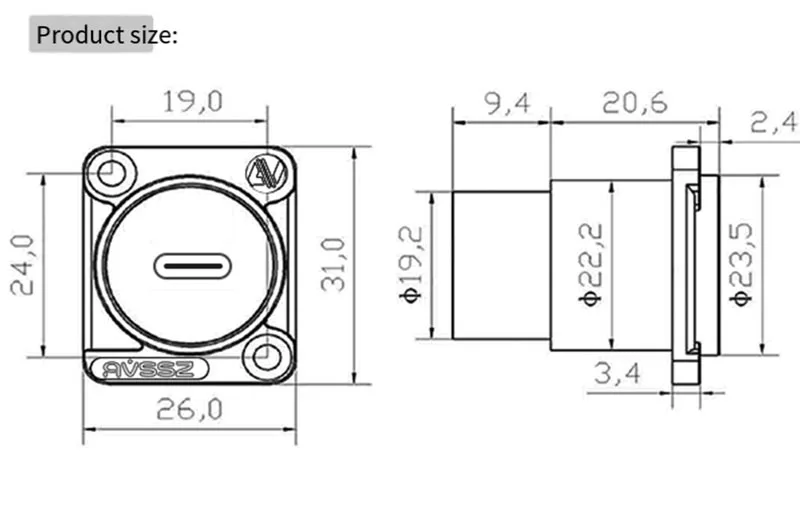 Industrielle USB-HDMI-Typ-C-D-Typ Frontplattenmontage mit Verlängerungskabeln für Auto-PC, Industrie-Computergehäuse, Server-Chassis – Detail 12