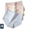 4Pcs/Set High Waist Cotton Panties Women Body Shaper Underwear Girls Briefs Breathable Plus Size Underpants Female Lingerie