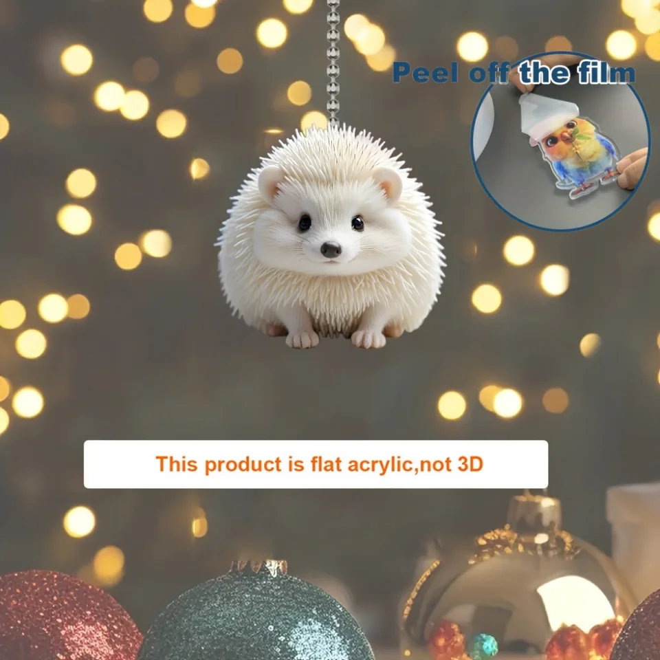 Portachiavi Riccio A Forma Di Animale – Simpatico Ciondolo Per Chiavi In Acciaio Inox – Regalo Per Bambini, Donne E Uomini