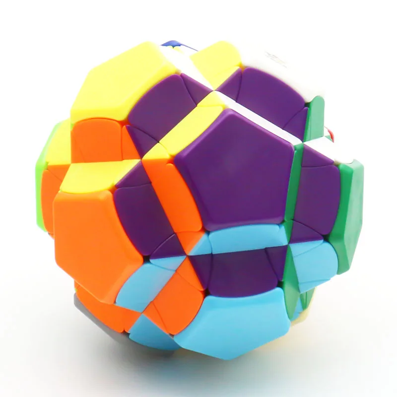 YuXin 성간 시리즈 스타 버스트 경로 3x3 Megaminx 매직 큐브 구불 구불 한 퍼즐 스티커없는 바디 성인 지능 장난감 속도