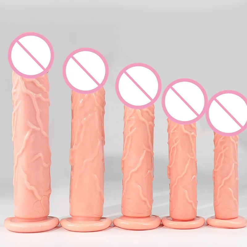 Sex Toys Soft Silicone Dildo With Powerful Suction Cup Female Masturbator G Spot Stimulate For Woman XXS-L