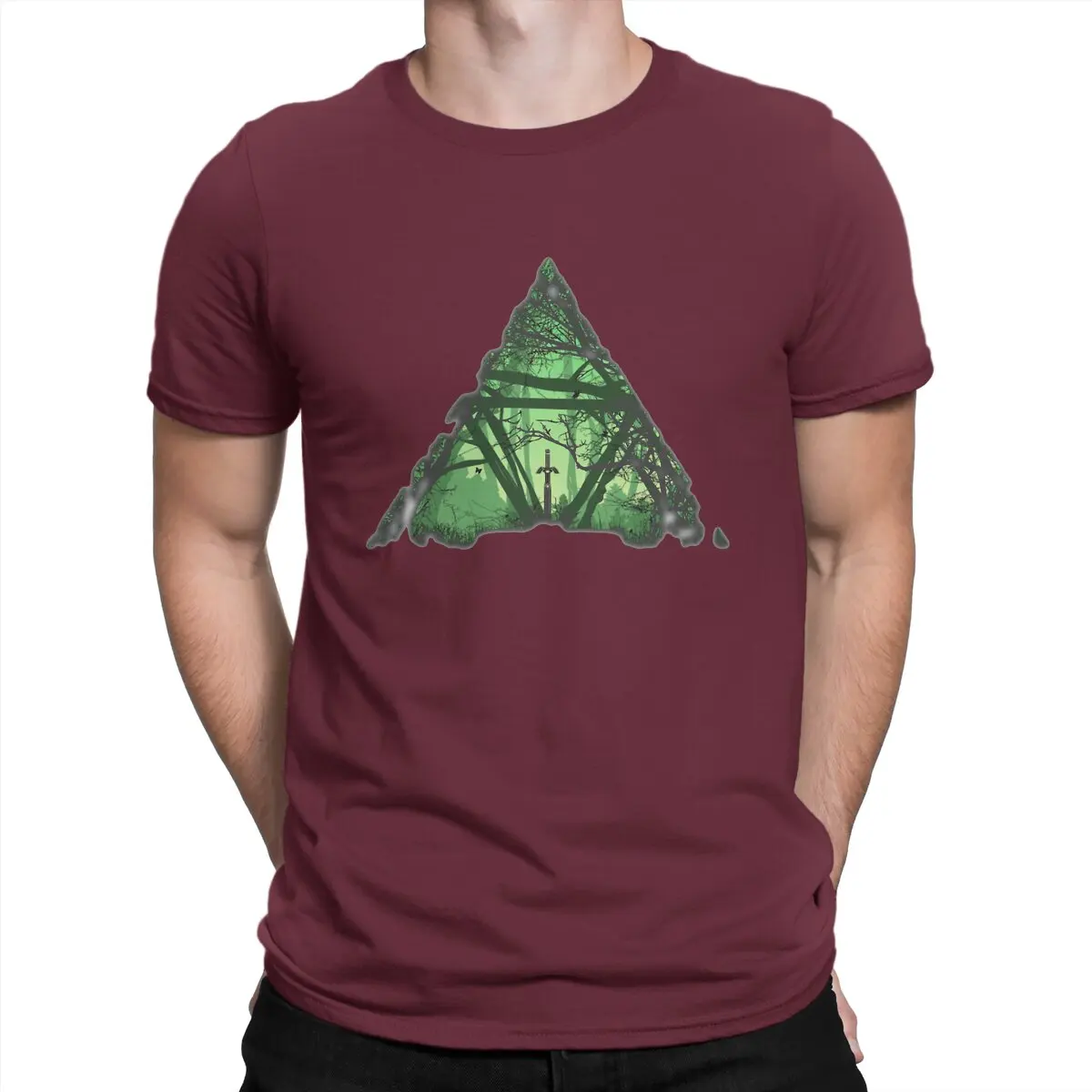 thumbnail image 1 of Camiseta única de la Trifuerza del Bosque, camiseta de Z-Zelda, camiseta de ocio, la más nueva para hombres y mujeres., 1 of 7