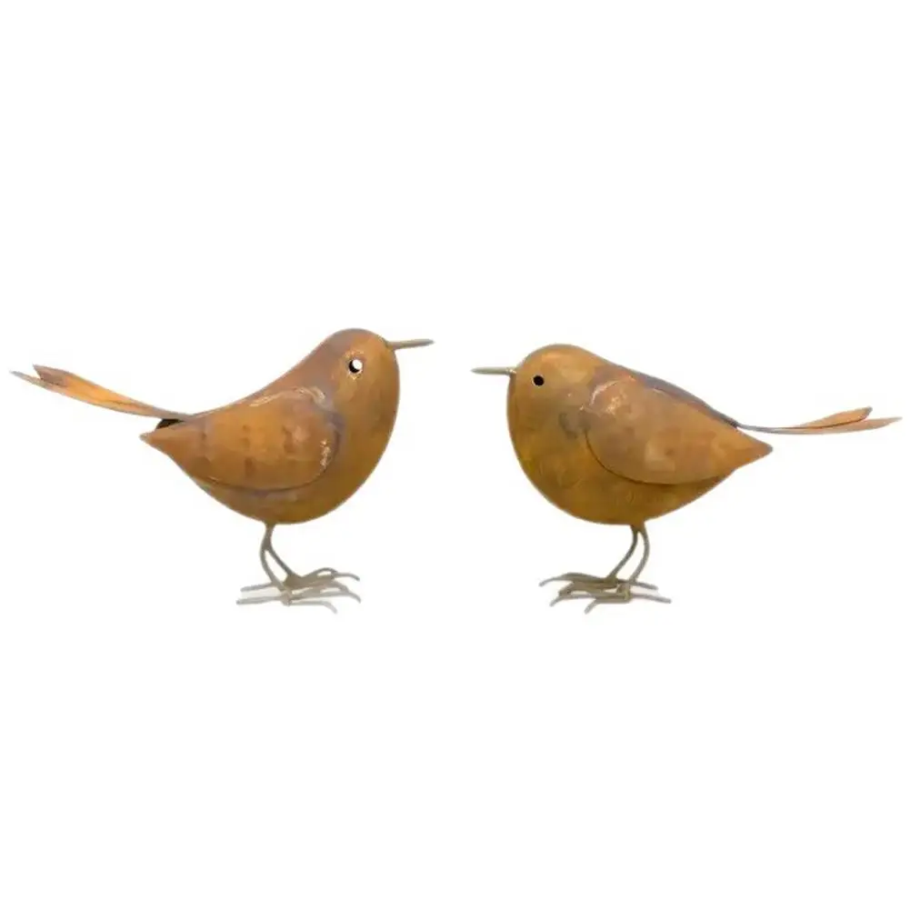 2 stücke Retro Metall Vogel Hof Dekoration Eisen Kunst Skulpturen Vogel Enthusiasten Geschenk Outdoor Garten Simulation Tier Dekoration