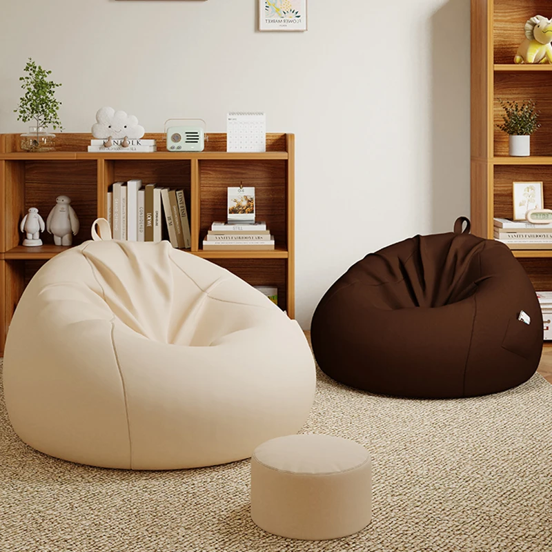 

White Modern Bean Bag Sofa Chair Cover Single Patio Minimalist Unique Lounge Sofa Recliner Kanapa Dmuchana Garden Furniture Sets