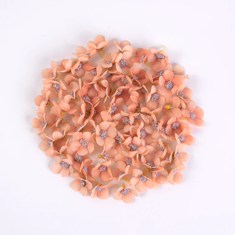 100Pcs Mini Silk Daisy Flower Heads for Crafts and Decorations