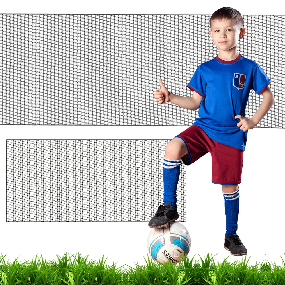 Practice Net Ball Sports Barrier Net Outdoor Soccer for Backyard Training with 10xBlack Straps