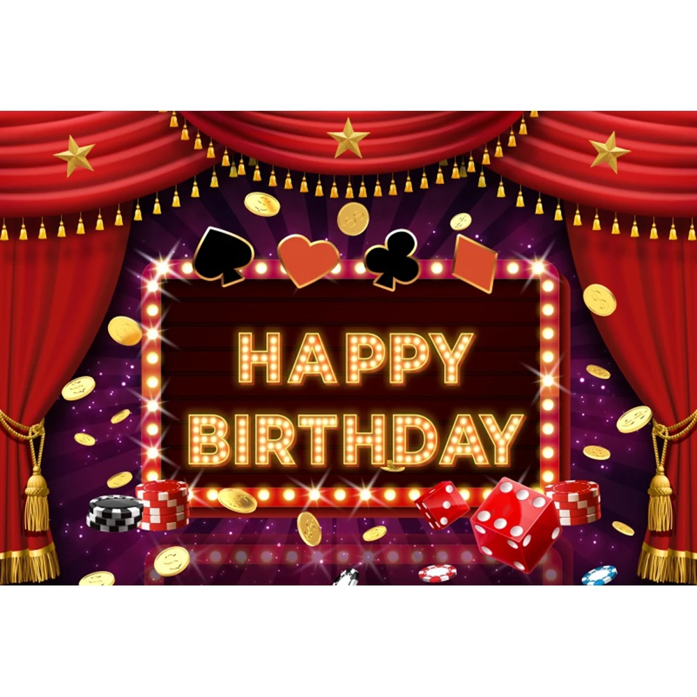 Cinema Movie Night Theme Backdrop For Photography Red Carpet Film Event Star Casino Poker Birthday Party Background Photo Studio