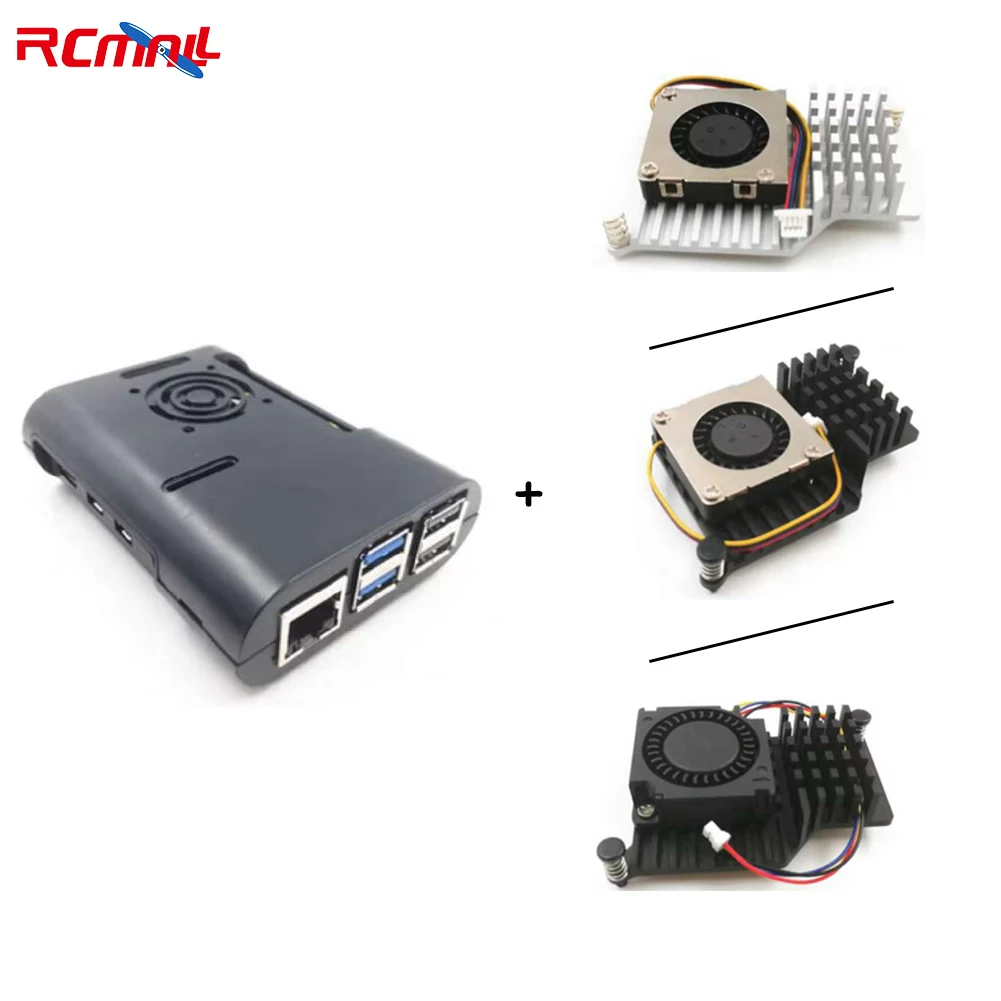 

for Raspberry Pi5 Enclosure ABS Injection Molded Box with 4-pin JST PWM Speed Control Fan Heatsink Protective Case