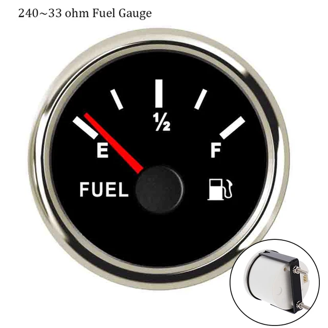 Indicatore Livello Carburante 12V/24V Con Sensore - Per Auto, Barche, Camion, 8 Colori Retroilluminazione - Foto 7