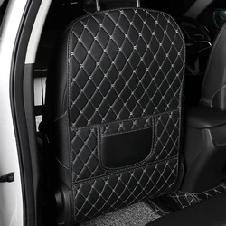 Premium PU Leather Car Seat Back Protector - Anti-Kick & Anti-Dirty Pad (1Pc Long style 1)