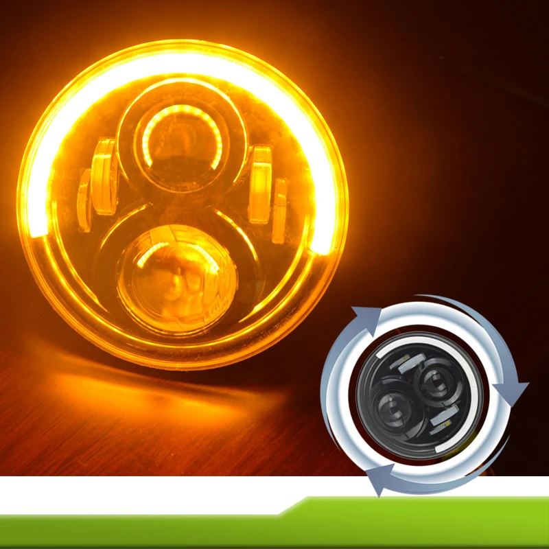 

SXMA J225 7INCH LED Head Lamp With LED Ring 7'' LED Headlight Dot Emark H4 DRL Round Head Lights For Jeep Wrangler 2007-2017 JK