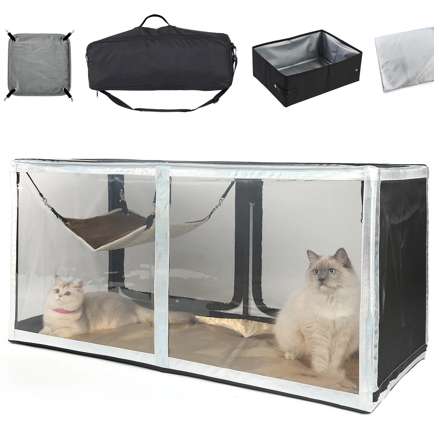 Cat Exhibition Cage Set Transparent 3D Display Free Offer Cat