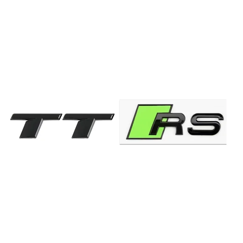 아우디 3D ABS 접착식 녹색 자동차 트렁크 번호 문자 스티커 (아우디 RS3 RS4 RS5 RS6 RS8 로고 엠블럼 네임플레이트 배지 액세서리)
