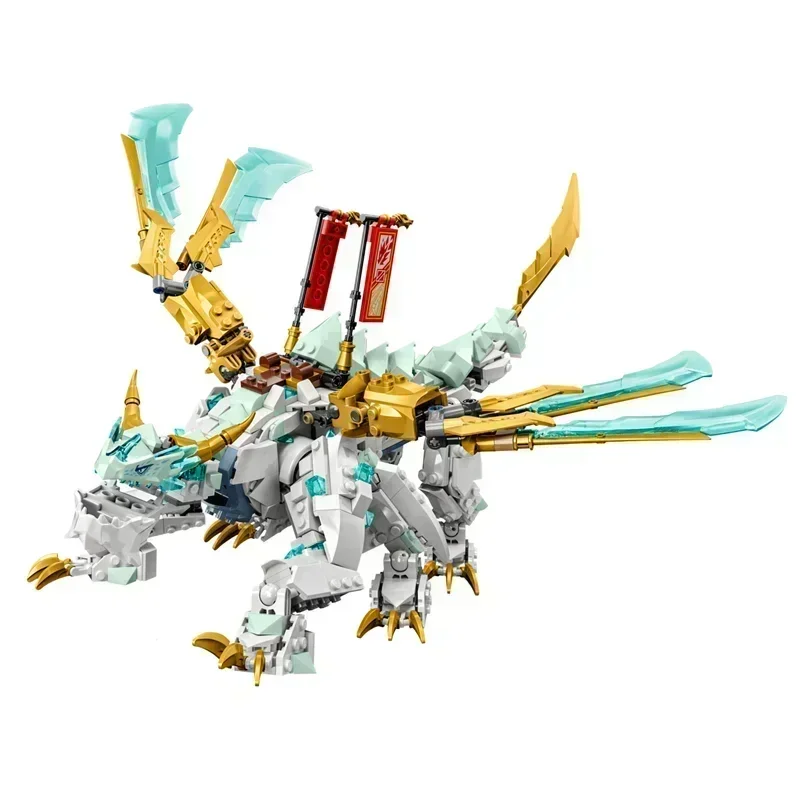 Water Fire Storm Elementale Dragon Lecacy Building Blocks Brick Classic Cartoon Model Kids Toy For Gift Boy