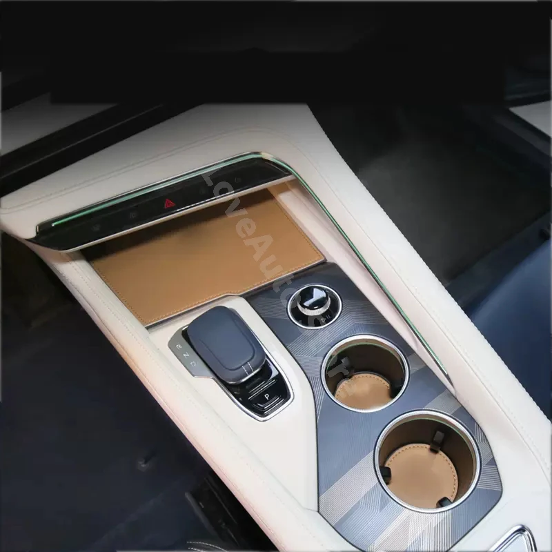 

For Zeekr 001 2022 2023 Car PU Leather Interior Door Groove Mats Gate Slot Pad Non-slip Cup Mat Decoration Accessories Cover