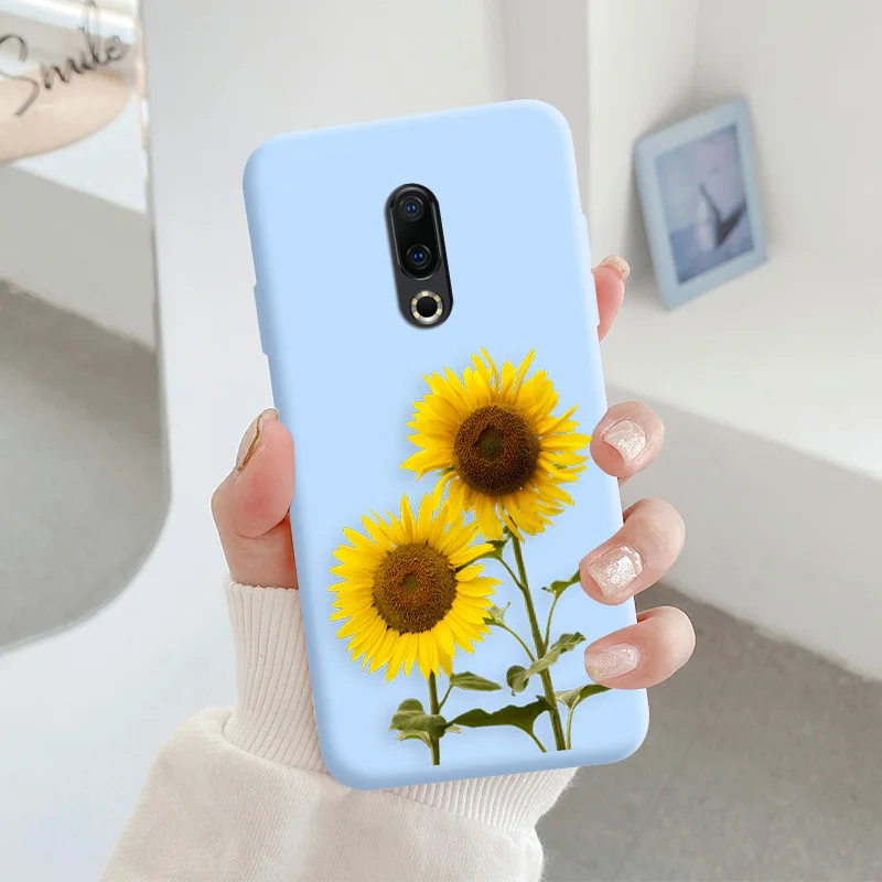 For Meizu 16 Protective Shell Silicone Soft Shell Phone Case Candy Color Case Fashion Silicone Color Chrysanthemum meizu phone case with stones Cases For Meizu