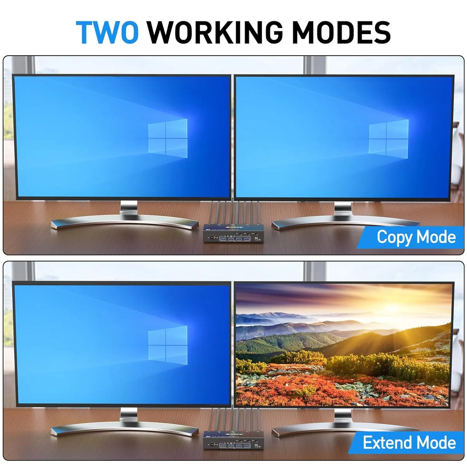   KVM ġ, USB 3.0 ÷ Ʈ, KVM ġ 2 , 3/4 ǻ, 8K @ 30Hz, 4K @ 144Hz, 3/4 ǻ  2 