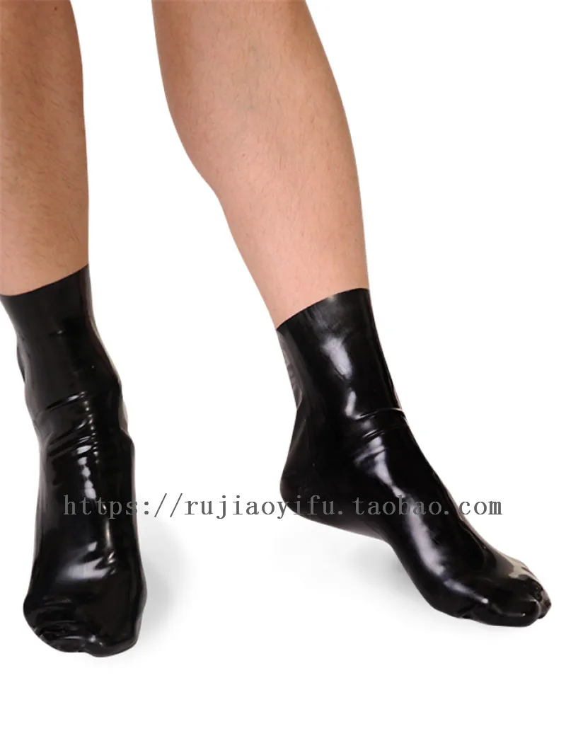

Latex socks black multi-color natural latex short socks, latex socks, men's and women's pure handmade customization
