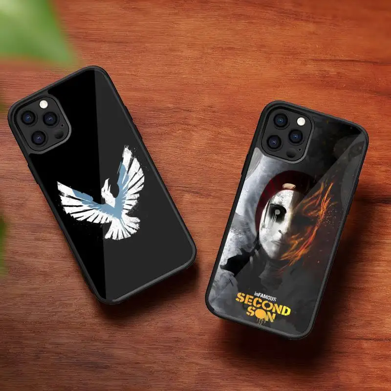 Infamous Second Son Phone Case Per Iphone 14 Pro Max 11 13 12 Mini 7 8 6 Plus Se Xr X Xs 2020 Fundas Shell Pc + Tpu Cover