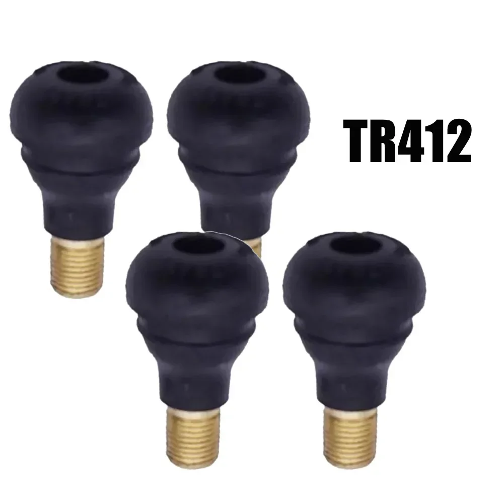 4Pcs TR414 Car Wheel Tyre Tubeless Tire Tyre Valve Universal Snap-in Stems Dust 1Caps Wheels Tires Parts