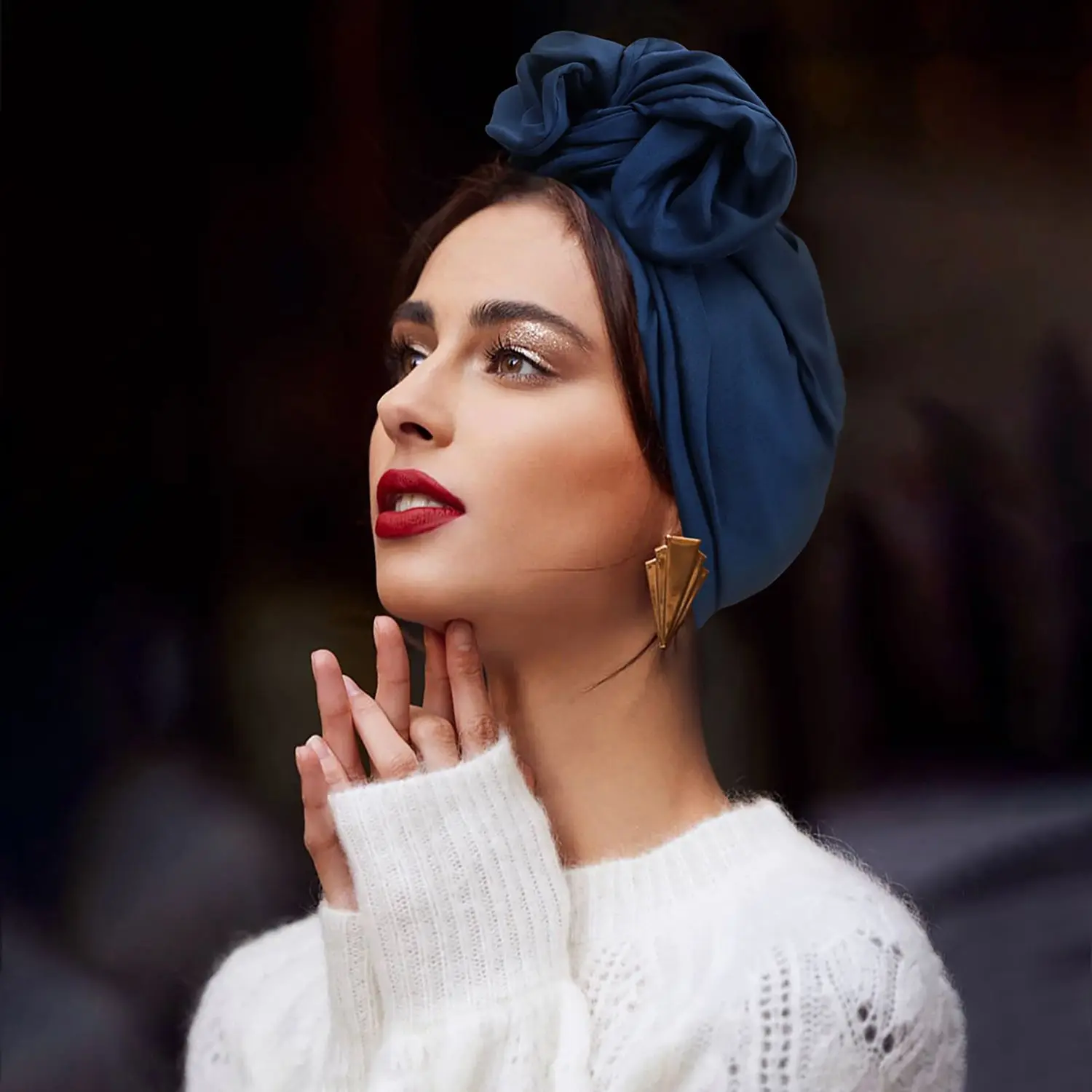 Franse Vintage Tulband Hoed Mode Vrouw Bandana Hoofdband Dames Haar Cap Dames Hoofd Wraps Moslim Hoofddoek