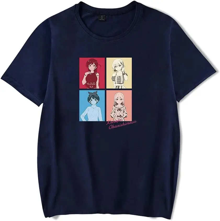 

New Anime T-Shirt Rent a Girlfriend Merch Casual Short Sleeved T Shirt Unisex Tee