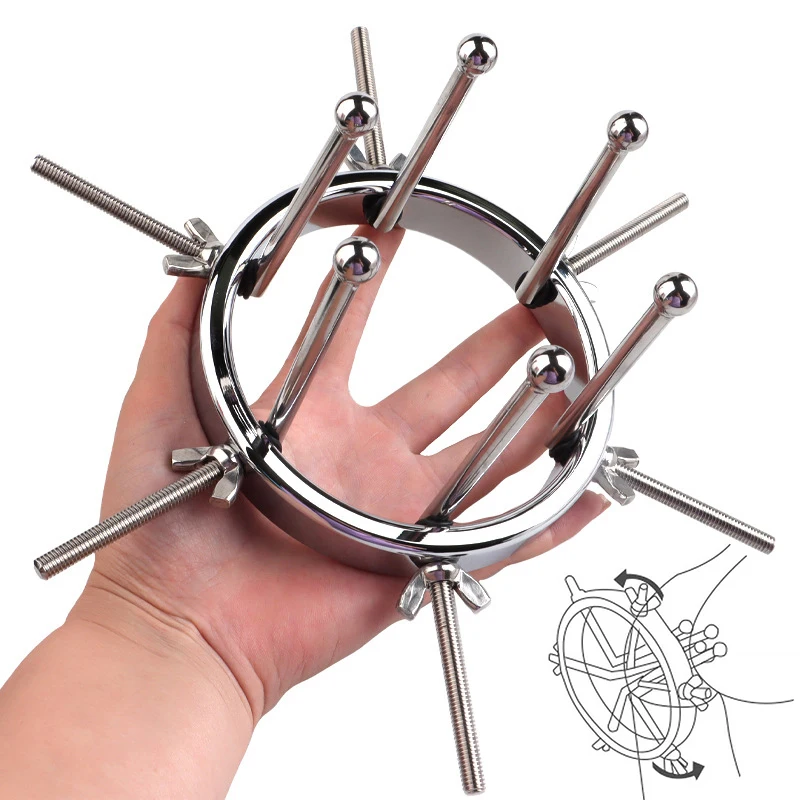 Stainless Steel Anal Dilator-BDSM Extreme Dilator for Couples, Adult Sex Toy with Vaginal/Anus Expansion