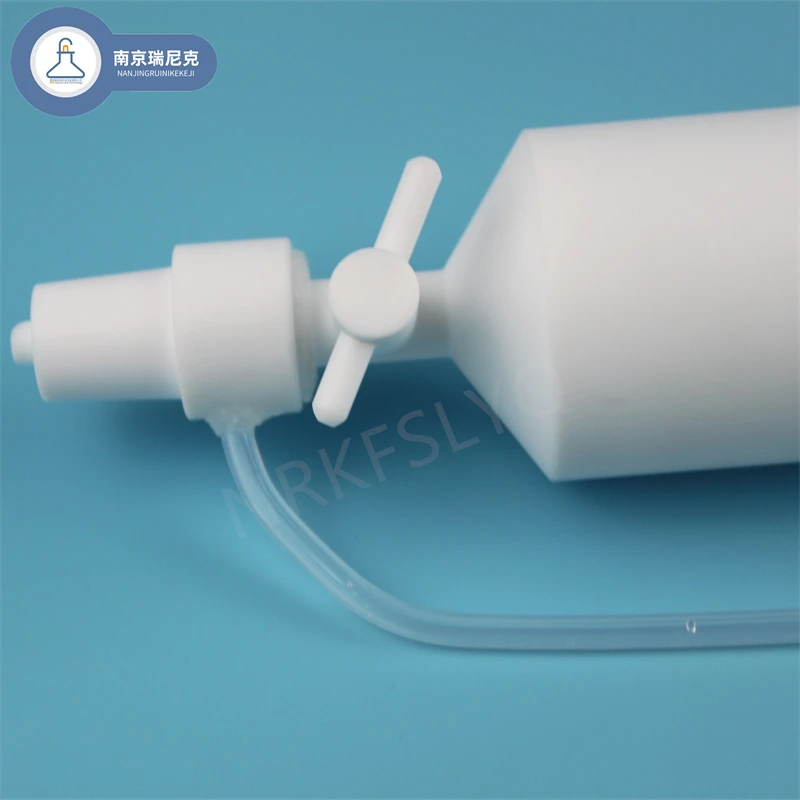PTFE 정압 분리 깔때기, 액체 분리 추출용, 폴리테트라 플루오로 폴리테트라 플루오르 분리 깔때기, 250ml
