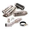 51mm Exhaust Motorcycle Muffler Middle Pipe Mid Link Connect Tube Stainless Steel Tip With DB Killer For Benelli 302S 2019-2021