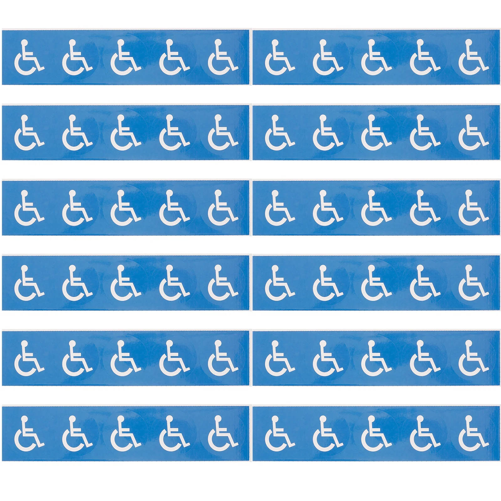 

12 Sheets Barrier-free Access Signs Disabled Wheelchair Sticker for Car Window Stickers Waterproof Adhesive Decals Label Symbol