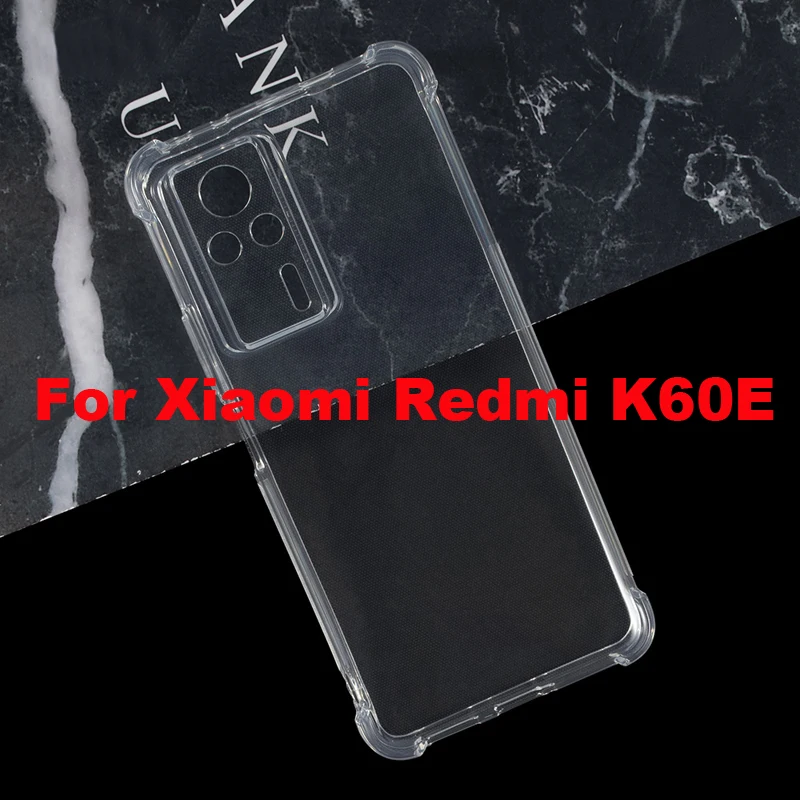 

For Xiaomi Redmi K60E 6.67" чехол Case Transparent TPU Silicone Back Cove For Xiaomi Redmi K60E корпус Protective Back Shell