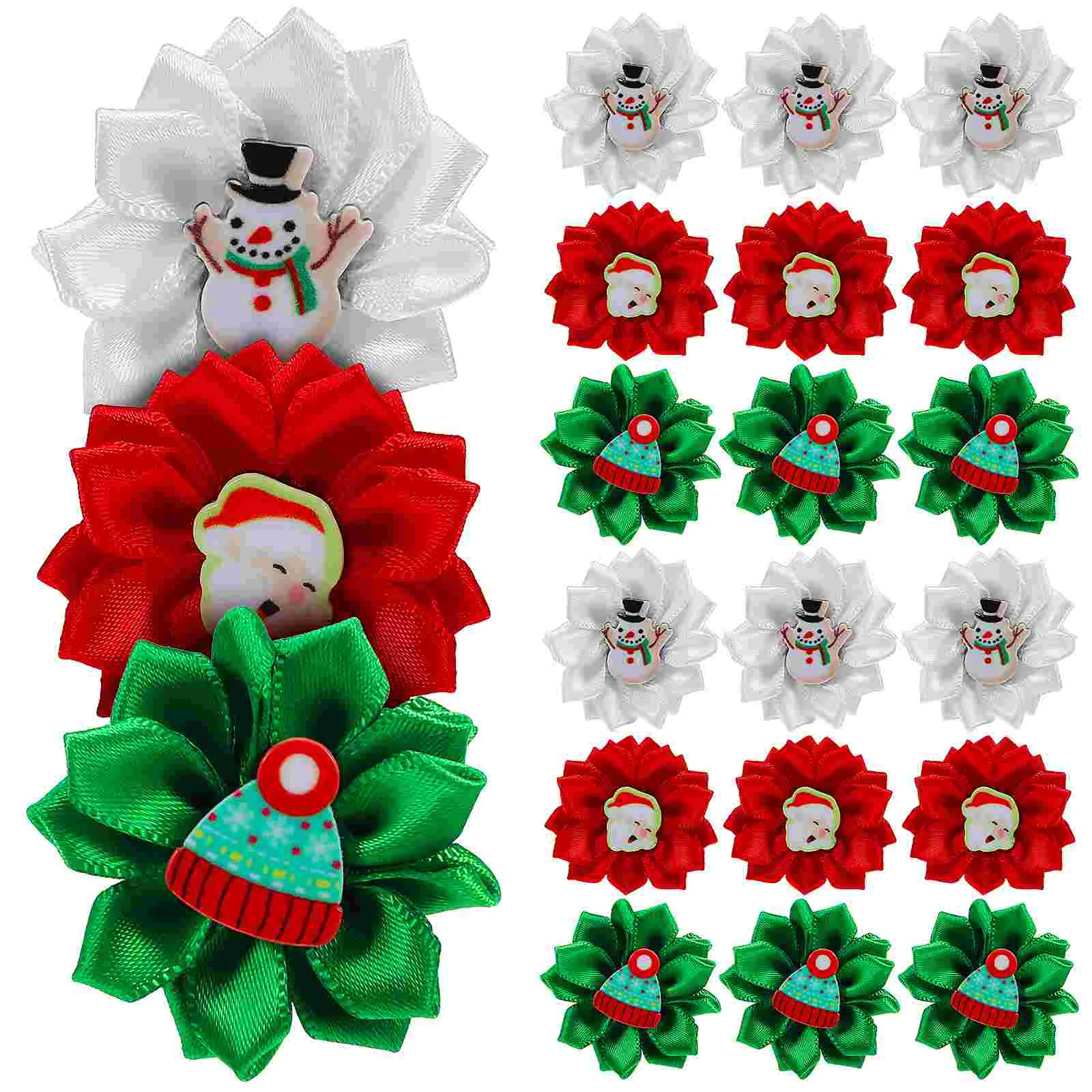 

Christmas Dog Hair Bows 30Pcs Dog Bows Rubber Bands Dog Grooming Bows Puppy Hair Bows Christmas Pet Bows Xmas Party Random