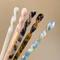 Vintage Chinese Style Hair Sticks for Women Girls Fashion Acetate Chopstick Shaped Hair Clips Pins Jewelry Hair Accessories 5