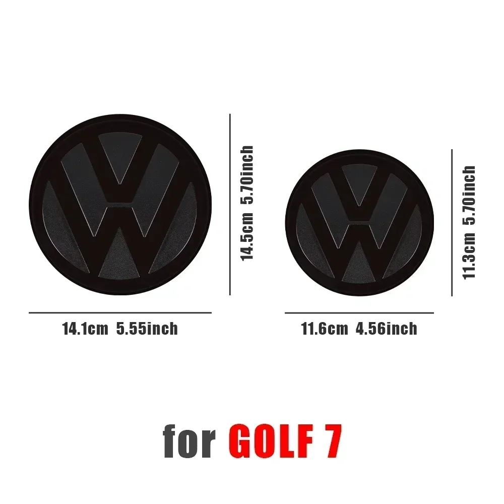 크롬 자동차 전면 라디에이터 그릴 교체 엠블럼 리어 트렁크 리드 배지 폭스바겐 골프 7 7.5 골프 8 파사트 폴로 2021용
