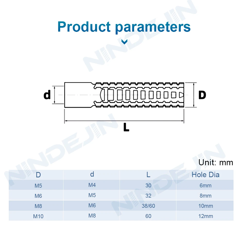 NINDEJIN JCPZ Heavy Duty Galvanized Expansion Anchors M5-M10 - Image 6