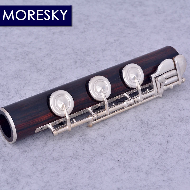 Moresky redwood flute 17オープンホールシルバーメッキeキー