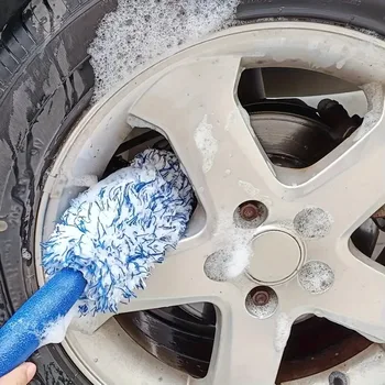 1PC Plush Car Wheel & Rim Cleaning Brush" 1