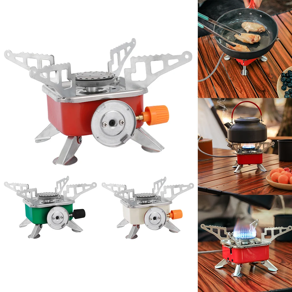 

Outdoor Mini Square Stove Gas Furnace Portable Foldable Cassette Furnace Camping Stove Picnic Equipment Connected With Long Gas