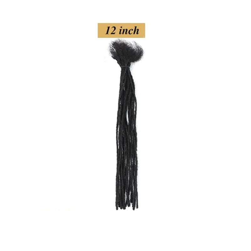 Human Hair Hand Rubbing Dreadlocks Crochet Hair Extensions0.2cm 14Inch 30Pieces Natural Color Dirty Braids for Daily Styling Use 3