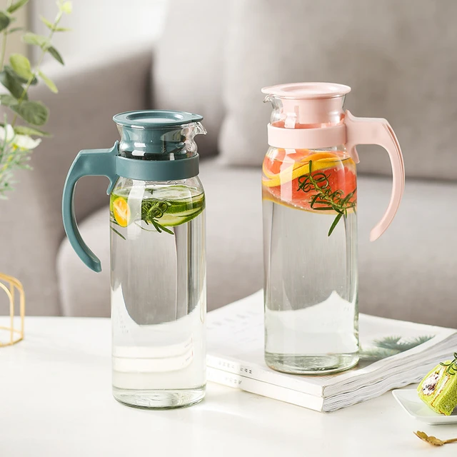 1100/1400ml Glass Cold Hot Kettle High Borosilicate Glass Container Lemon  Juice Tea Water Bottle Boiling
