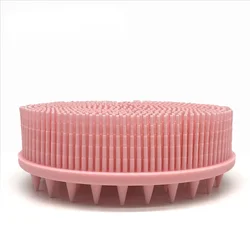 Luxurious Soft Silicone Exfoliating Bath and Shower Brush (Pink)