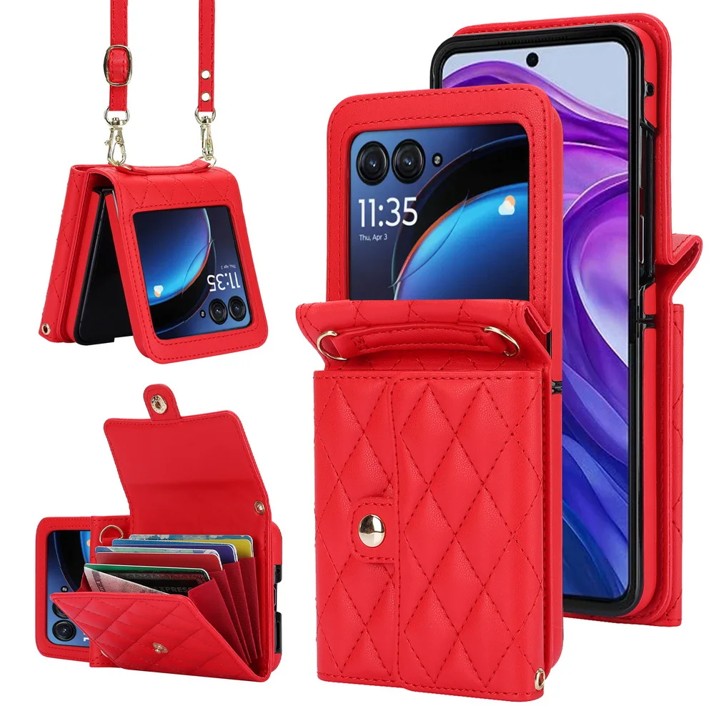Sleek Cardholder Wallet Case with Long Lanyard Strap