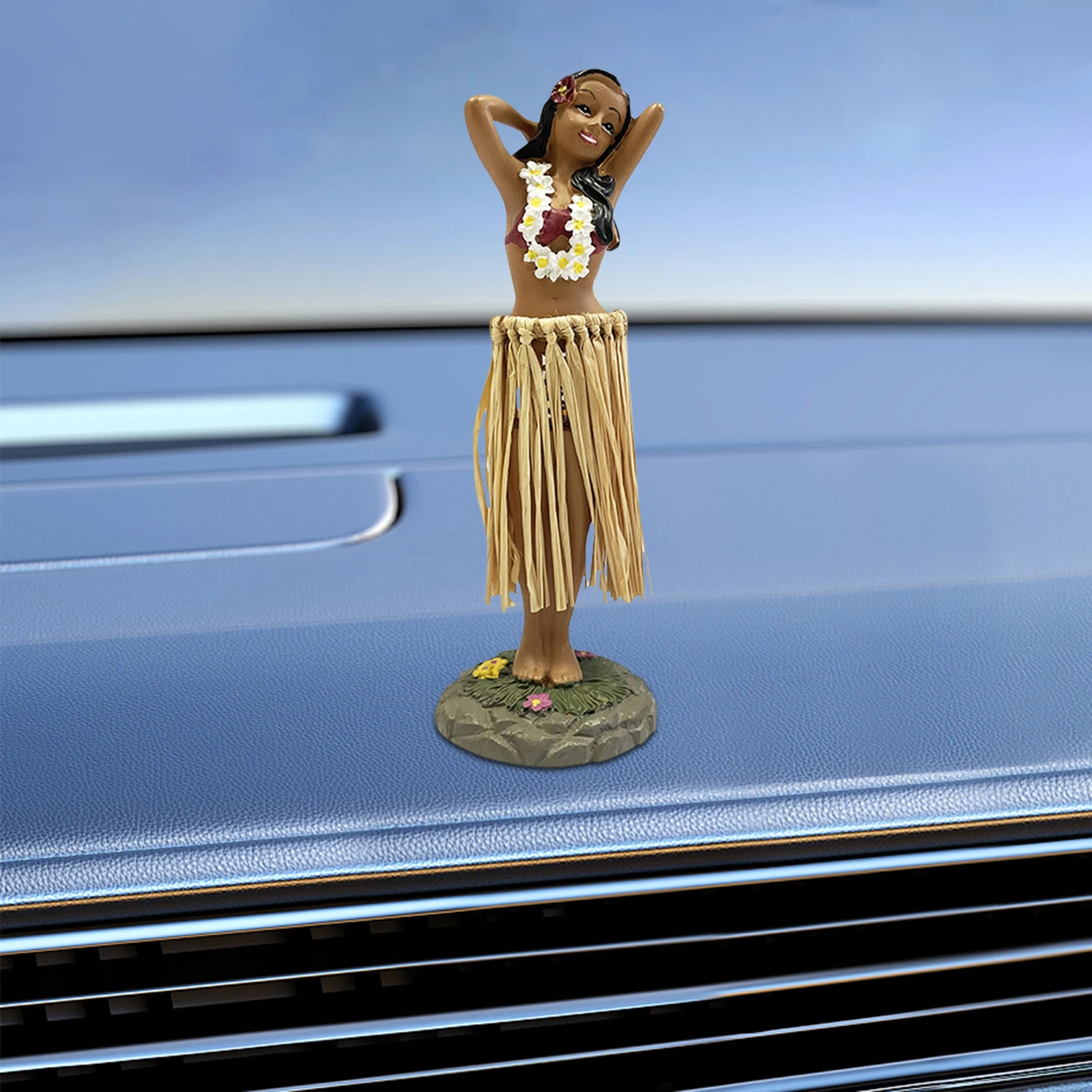 Hawaiian Dancing Girl Dashboard Figurine - Decorative Collectible