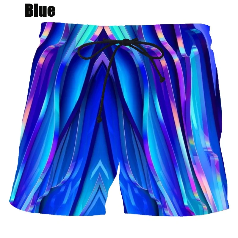 Pantaloncini Estivi Moda 3D Stampato Blu Vertigo E Pantaloncini Casual Sexy Vertigo Colorati