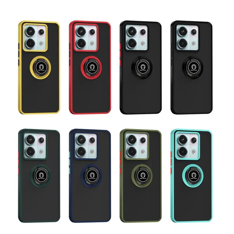 Armor Matte Shockproof Case with Magnetic Ring Holder and Stand