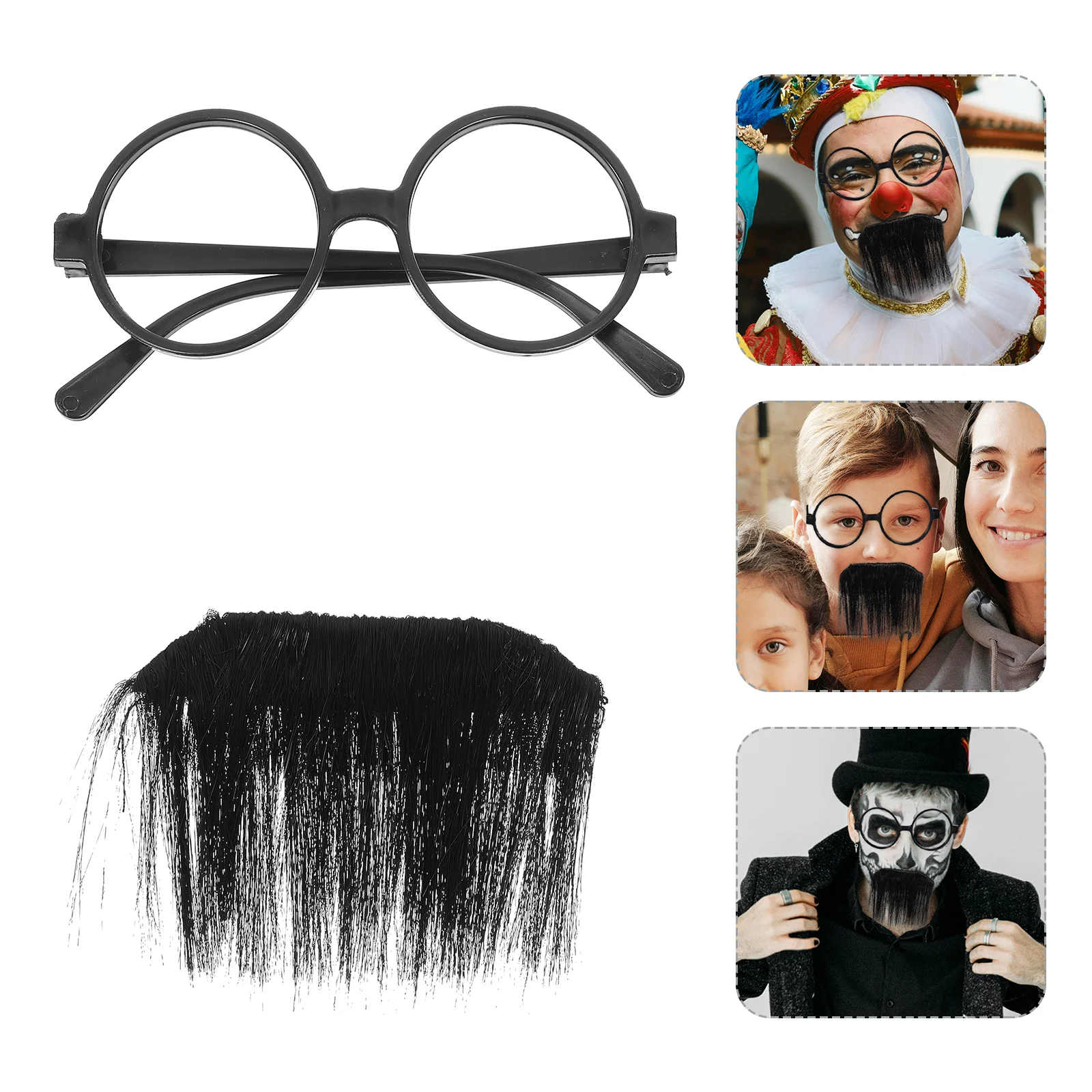 Makeup Costume Props Glasses Halloween Fake Beard Child Mustache Abs Nylon Realistic For Party Simulation