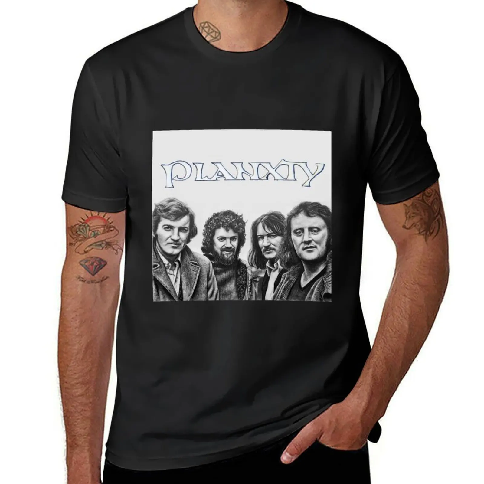 PLANXTY, irish music T-Shirt vintage blanks workout shirts for men