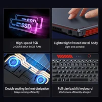 16.1 Inch Gaming Laptop RTX4050 6G Intel Core i9-13900HK RAM Max 64GB DDR5 2TB SSD 2*M.2 WiFi Windows11 Office Design Notebook 3